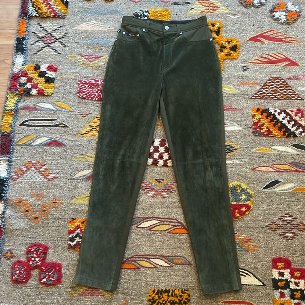 Votre Nom green Suede riding pants 38
